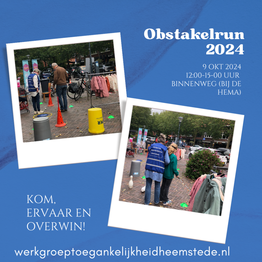 aankondiging obstakelrun 9 oktober 12 uur Binnenweg heemstede